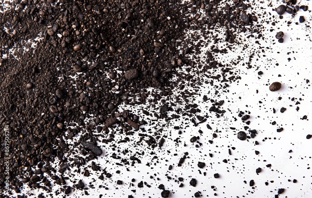 Natural Minerals: Black Earth Tones with Brown Soil Texture Natural Minerals: Black Earth Tones with Brown Soil Texture