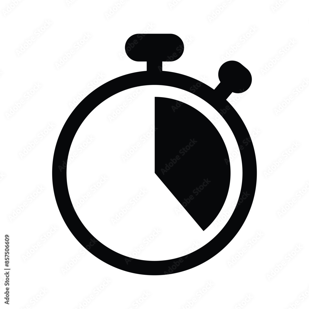 Set of Timer and stopwatch icons collection. Countdown timer signs. Vector Illustration.
