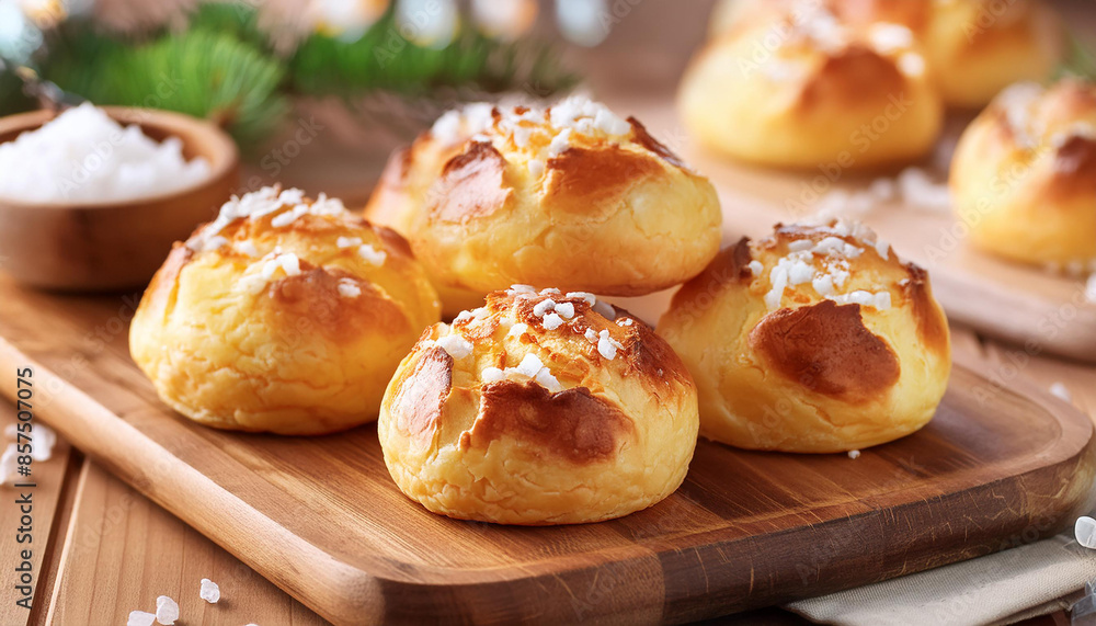 Soft dinner buns on wooden board. Tasty and fresh bakery. Culinary concept. Delicious food. Close-up Soft dinner buns on wooden board. Tasty and fresh bakery. Culinary concept. Delicious food. Close-up