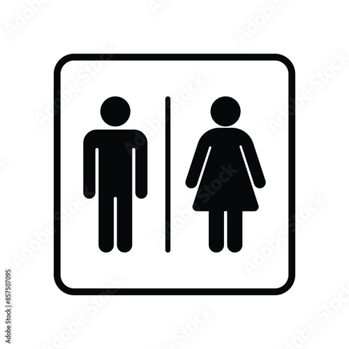 Set of restroom, toilet icon collection. Male and female restroom. Vector Illustration.