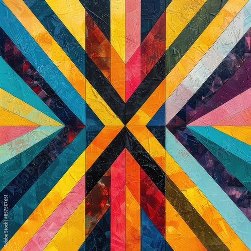 Wallpaper Mural Colorful Geometric Abstraction Torontodigital.ca