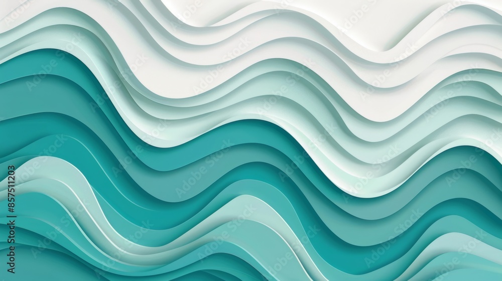 Abstract Ocean Waves Background - Generative AI Abstract Ocean Waves Background - Generative AI