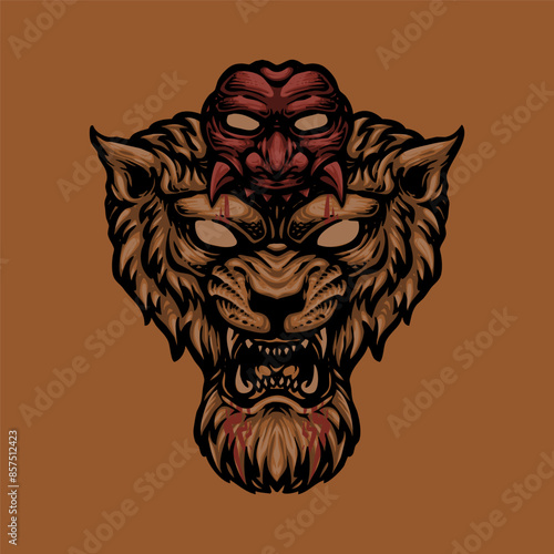 king tiger illustration design