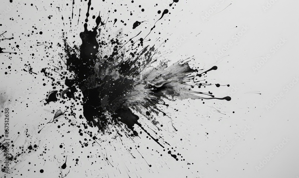 Creative Expression: Black and White Splatter Abstract Art Creative Expression: Black and White Splatter Abstract Art