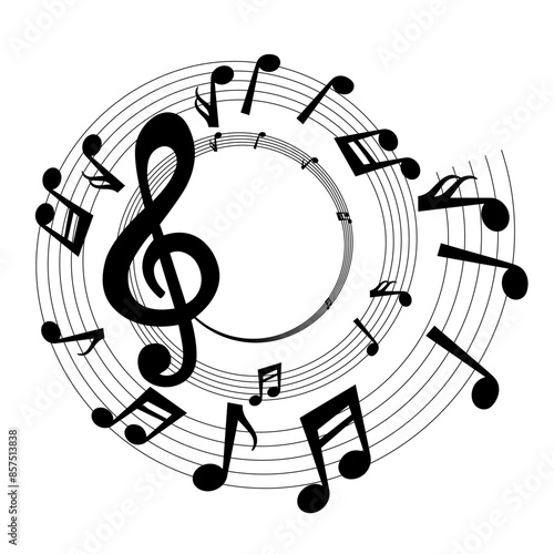 Music notes. Musical Notes design, Songs, Melodies flat vector icon