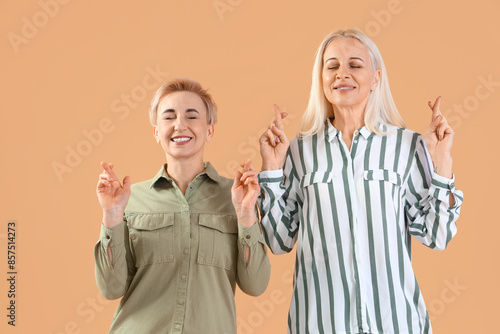 Happy mature women with cro...