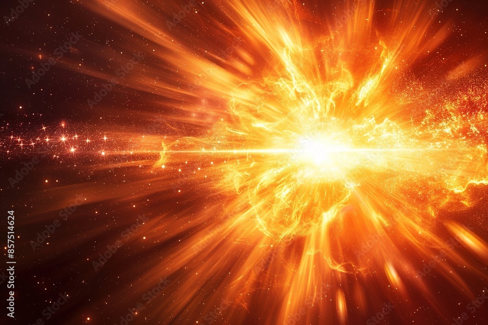 Fototapeta premium Abstract star or sun. Explosion effect. Fast motion effect. Vector background