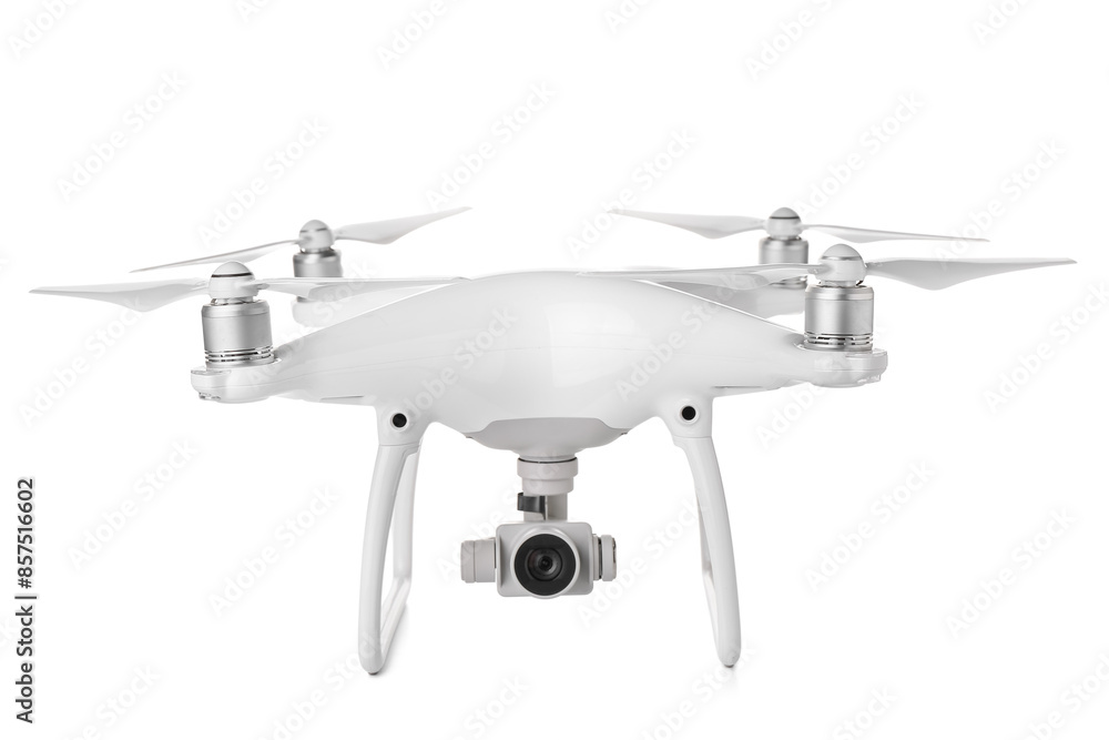 Modern quadcopter isolated on white background Modern quadcopter isolated on white background