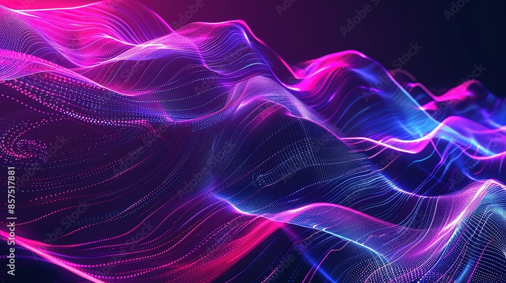 Abstract futuristic background with pink blue glowing neon moving high speed wave lines generative ai image Abstract futuristic background with pink blue glowing neon moving high speed wave lines generative ai image