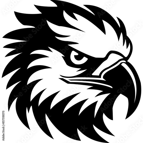 eagle one color vector