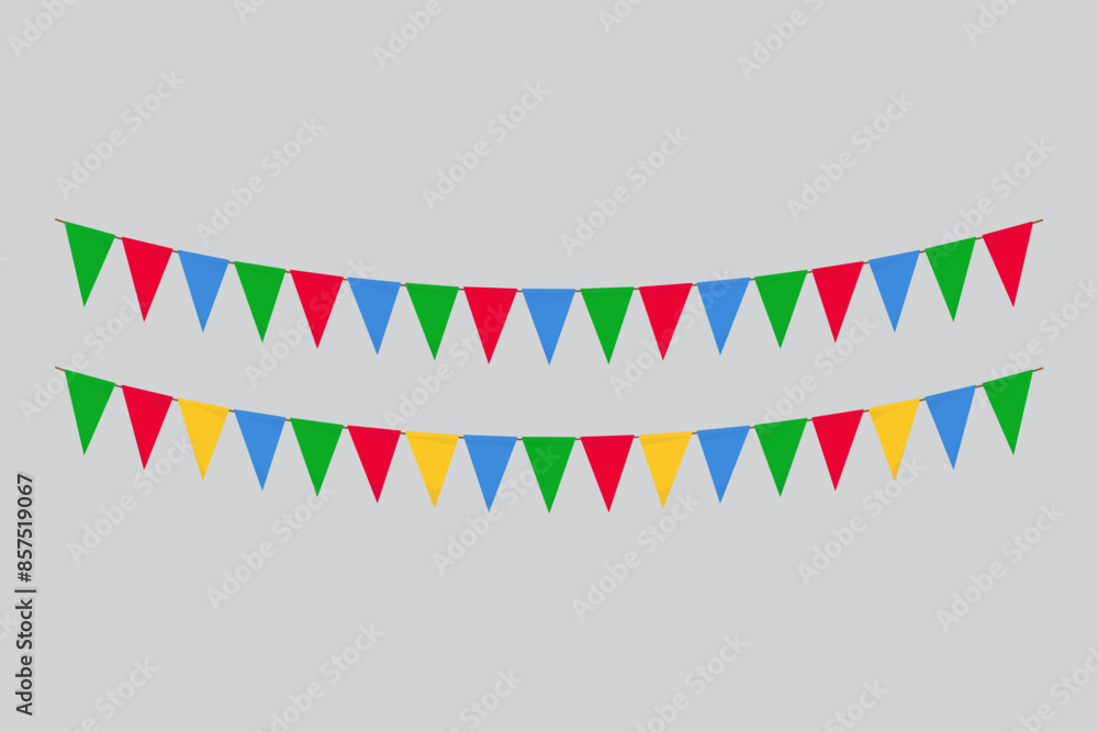 Obraz premium Flags isolated. Eritrea paper bunting. flags birthday, anniversary, celebrate event.