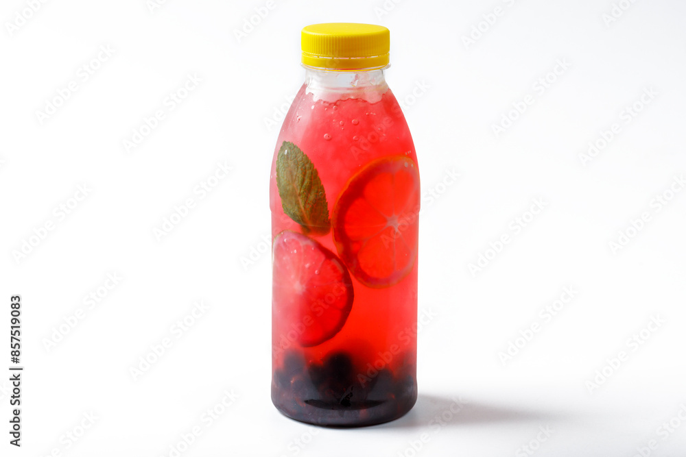 cold drink Bubble Gum in a bottle on a white background cold drink Bubble Gum in a bottle on a white background