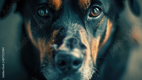 Close up photo of a dog s face resembling a lensbaby effect photo