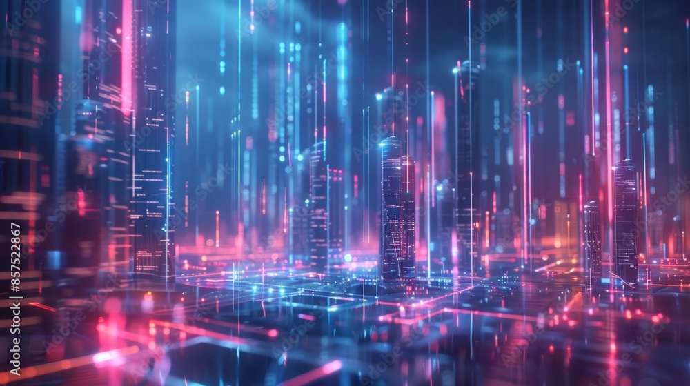 Futuristic Digital Cityscape - Generative AI Futuristic Digital Cityscape - Generative AI