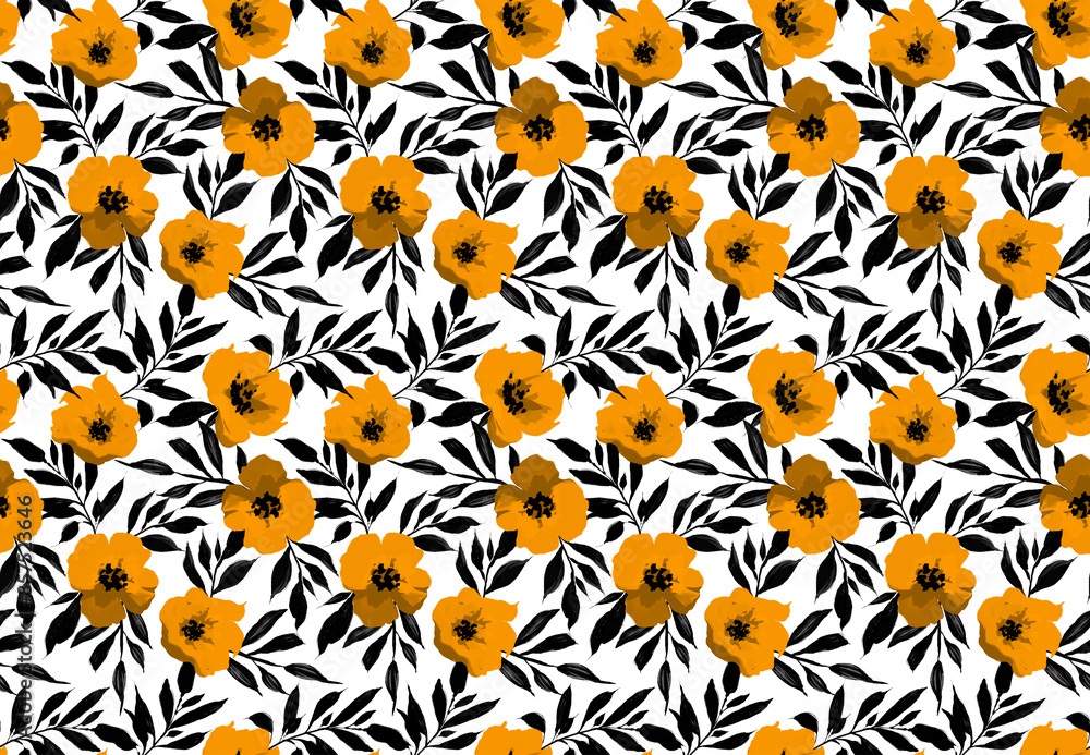 Abstract flower pattern design. Abstract flower pattern design.