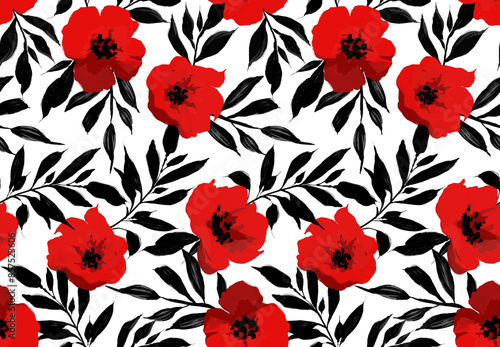 Abstract flower pattern design.	