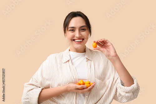 Beautiful young woman with ...