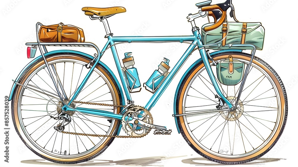 Turquoise Mens Touring Bicycle Drawing
Turquoise Mens Touring Bicycle Drawing