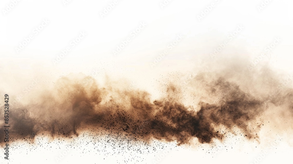 Abstract Brown Smoke Explosion Generative AI Abstract Brown Smoke Explosion Generative AI