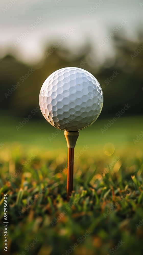 Focus Photography of Golf Ball on the Grass. Reference Picture of Outdoor Activity