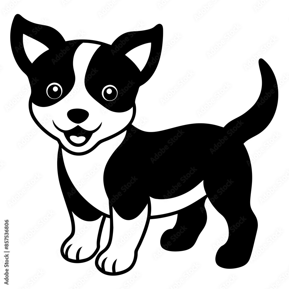 Adorable Puppy Vector Illustration: Capturing Playfulness in Art Adorable Puppy Vector Illustration: Capturing Playfulness in Art