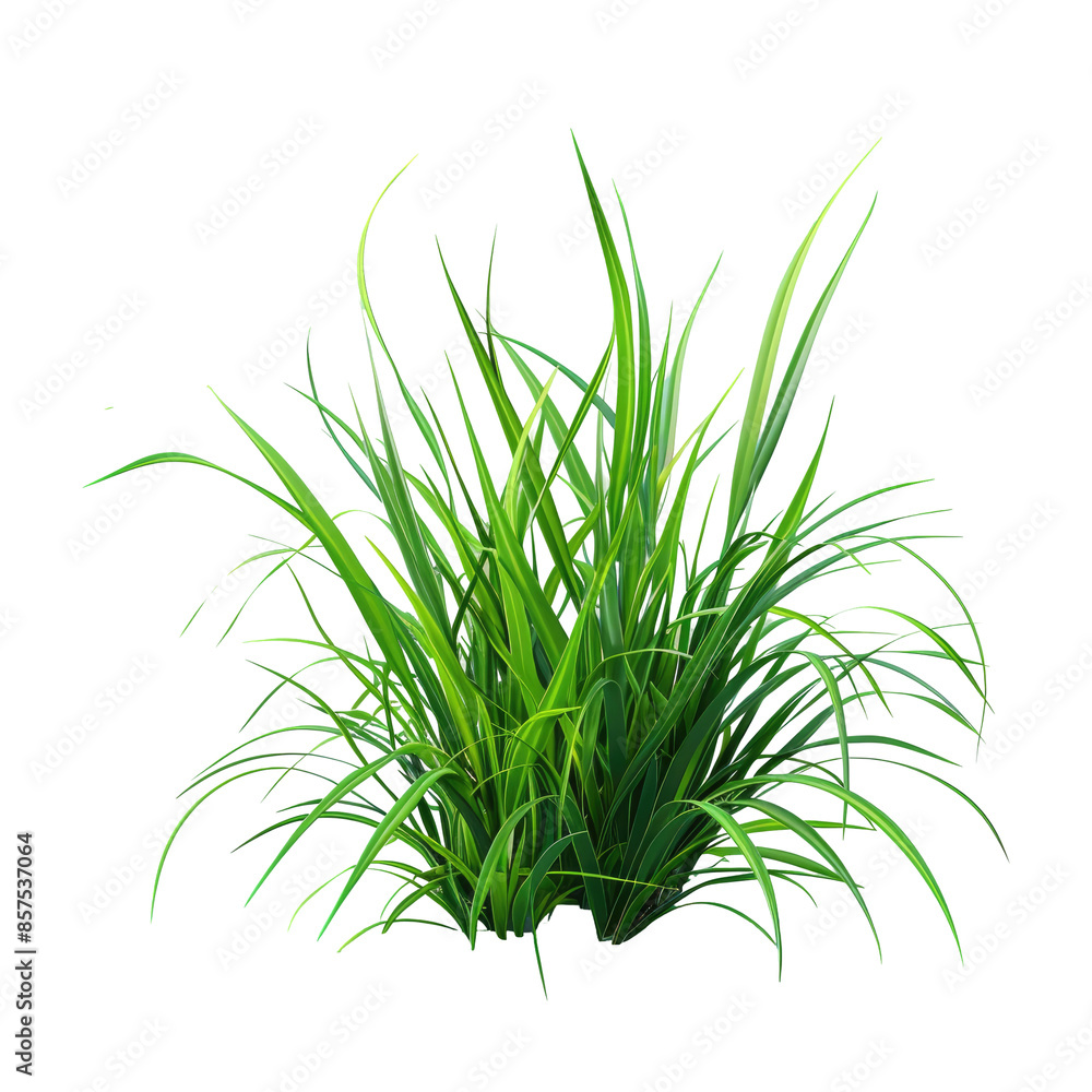 Fototapeta premium High-resolution image of fresh green grass with a transparent background