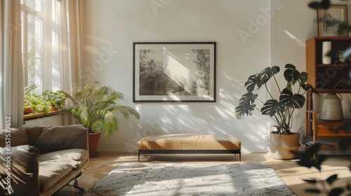 Interior Design Reference. Modern Elegant Living Room Design in 3D Rendering  © Absent Satu