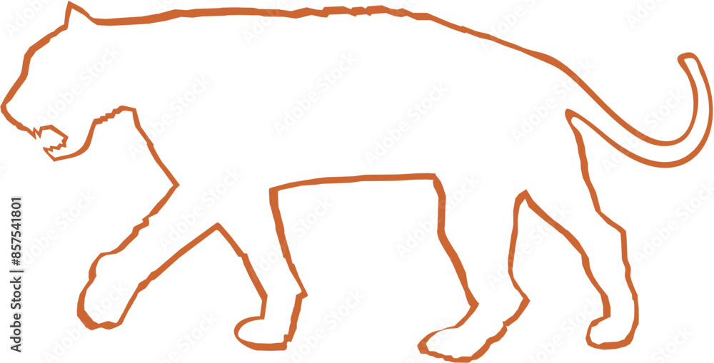 tiger outline tiger outline