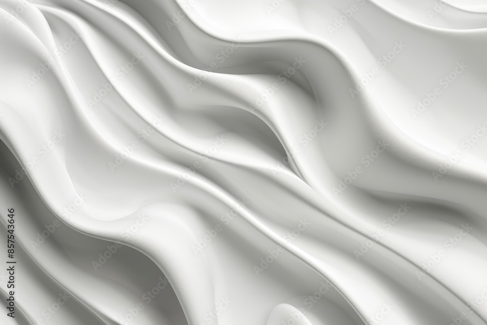 Abstract white 3D wavy background. Abstract white 3D wavy background.