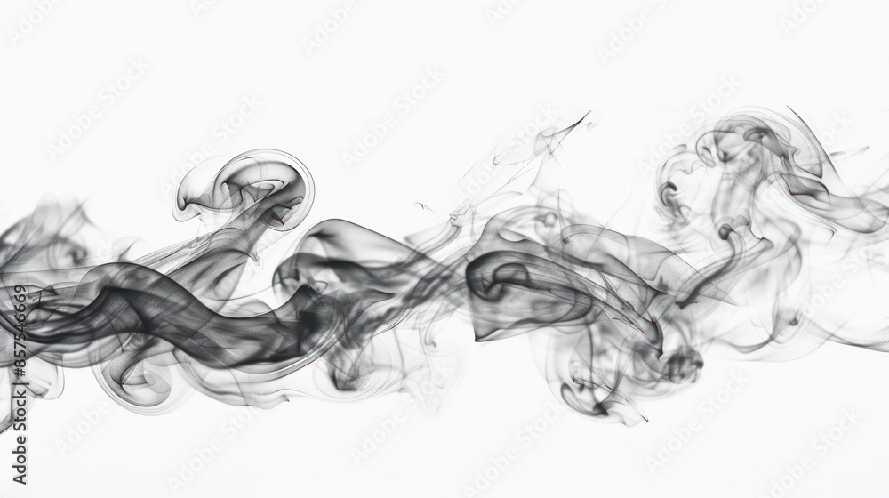 Black smoke on white background Black smoke on white background