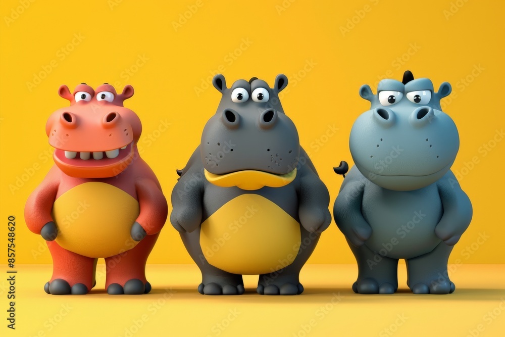 hippopotamus 3d cartoon hippopotamus 3d cartoon