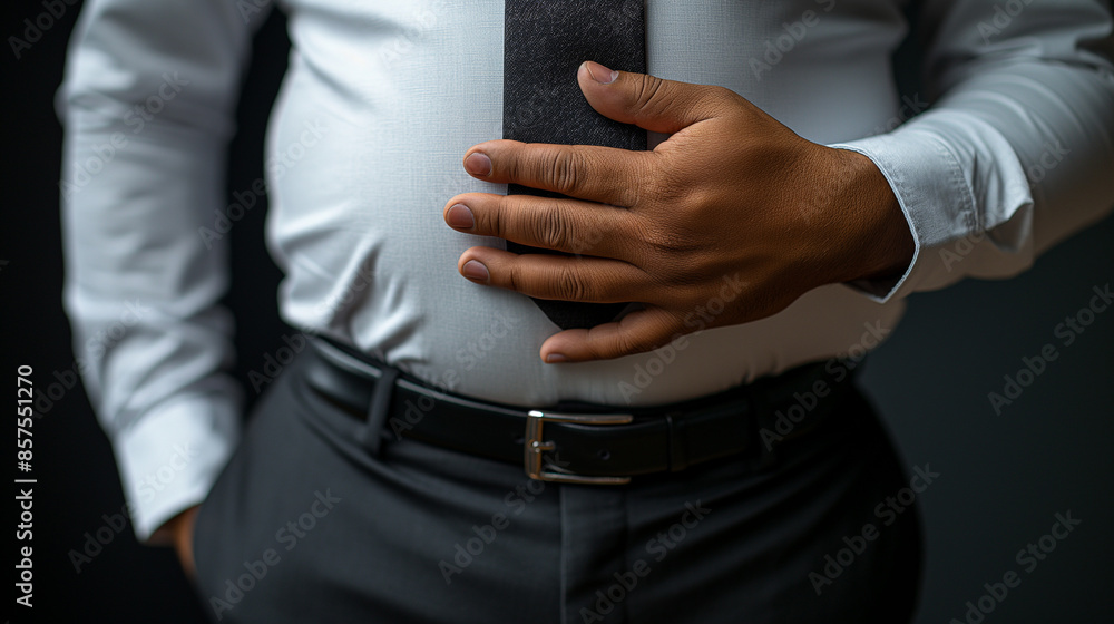 Obraz premium 肥満の男性ビジネスマン