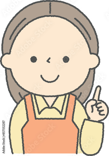 説明をする介護士女性