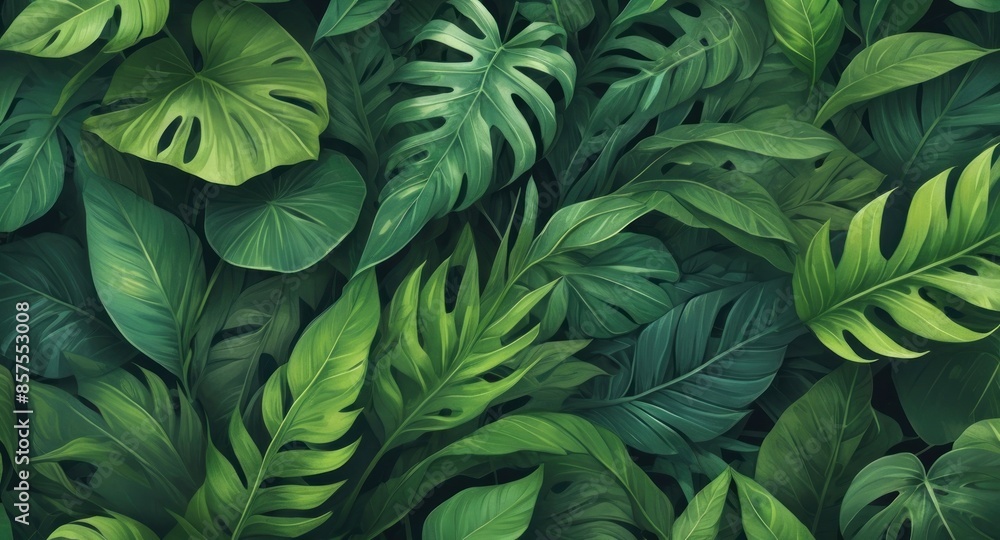 Leaf background. Green leaf patern background Leaf background. Green leaf patern background