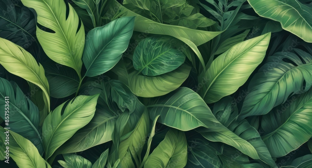 Leaf background. Green leaf patern background Leaf background. Green leaf patern background