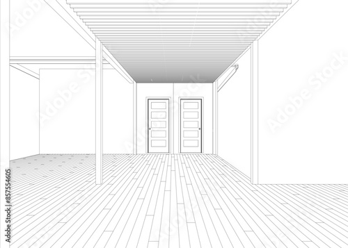 3D illustration of residential project