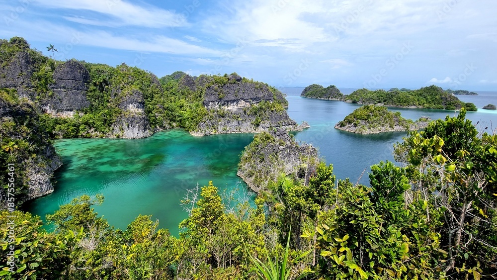 Obraz premium Beautiful karst islets in Raja Ampat