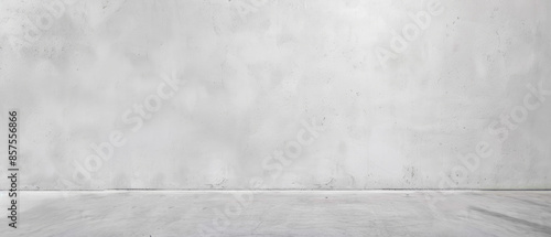 Obraz na płótnie Abstract grey concrete wall, light grey plaster texture background, white stucco in room interior. Concept of structure, stone, space, building, mockup. w salonie