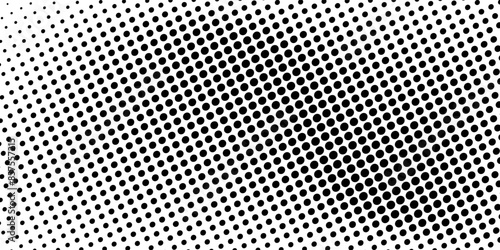 Basic halftone dots effect in black and white color. Halftone effect. Dot halftone. Black white halftone.Background with monochrome dotted texture. Polka dot pattern template design element dotted