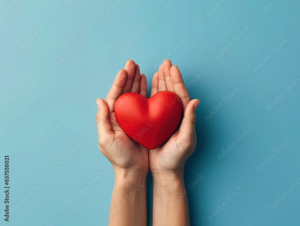 Hands Holding a Red Heart Hands Holding a Red Heart