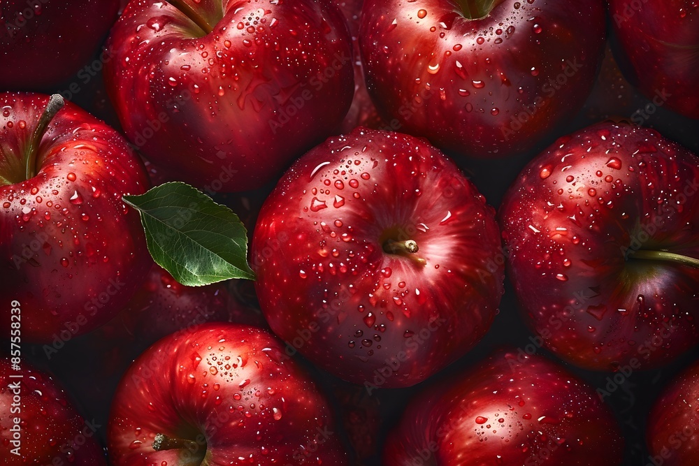This is a photo filled with fresh, delicious, red, ripe apples. This is a photo filled with fresh, delicious, red, ripe apples.