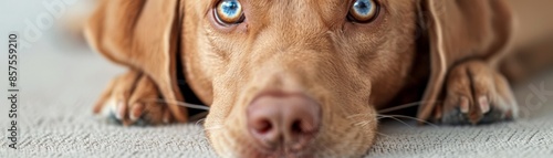 Wallpaper Mural A close-up portrait of a dog with bright blue eyes. Torontodigital.ca