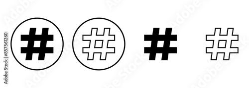 Hashtag icon set. hashtag symbol