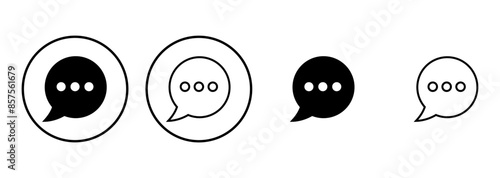Chat icon set. speech bubble icon. comment icon vector. message. contact us