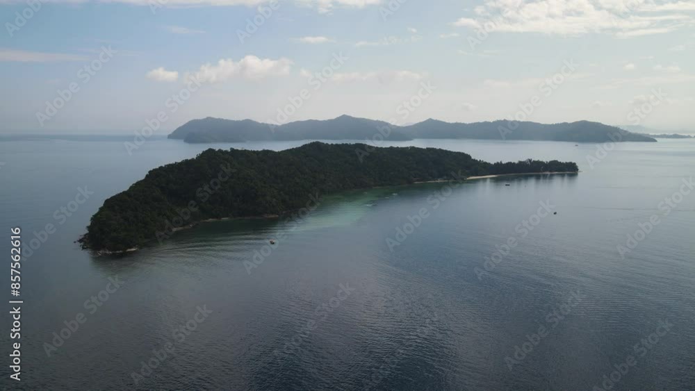 The aerial view of Tunku Abdul Rahman Marine Park in Malaysia The aerial view of Tunku Abdul Rahman Marine Park in Malaysia