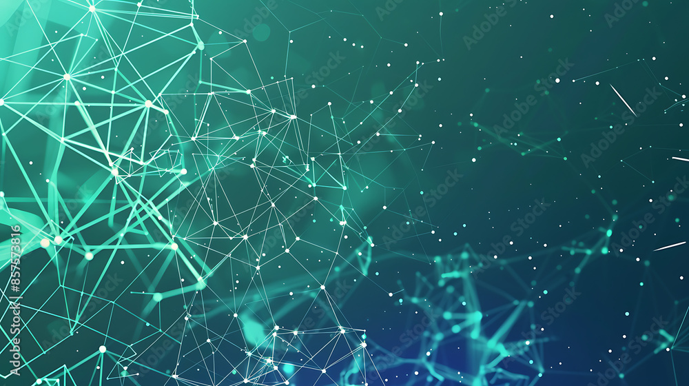 Digital Harmony: Abstract Blue and Green Network Technology Background Digital Harmony: Abstract Blue and Green Network Technology Background