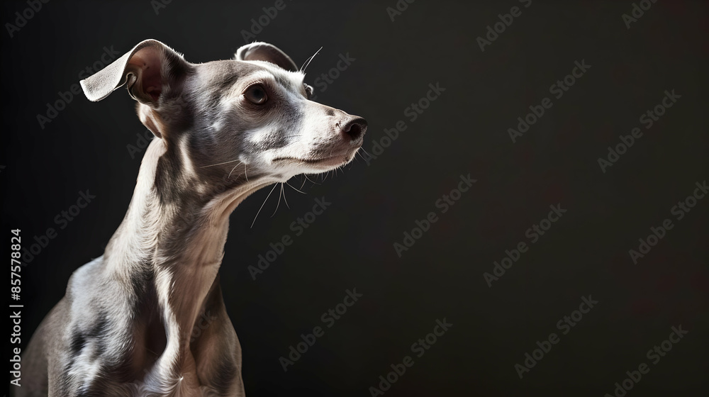 A Italian Greyhound standing gracefully A Italian Greyhound standing gracefully