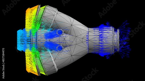 Mechanic simulation engineering - Stress and breakpoint analysis of pipe fitting under force and moment conditions photo