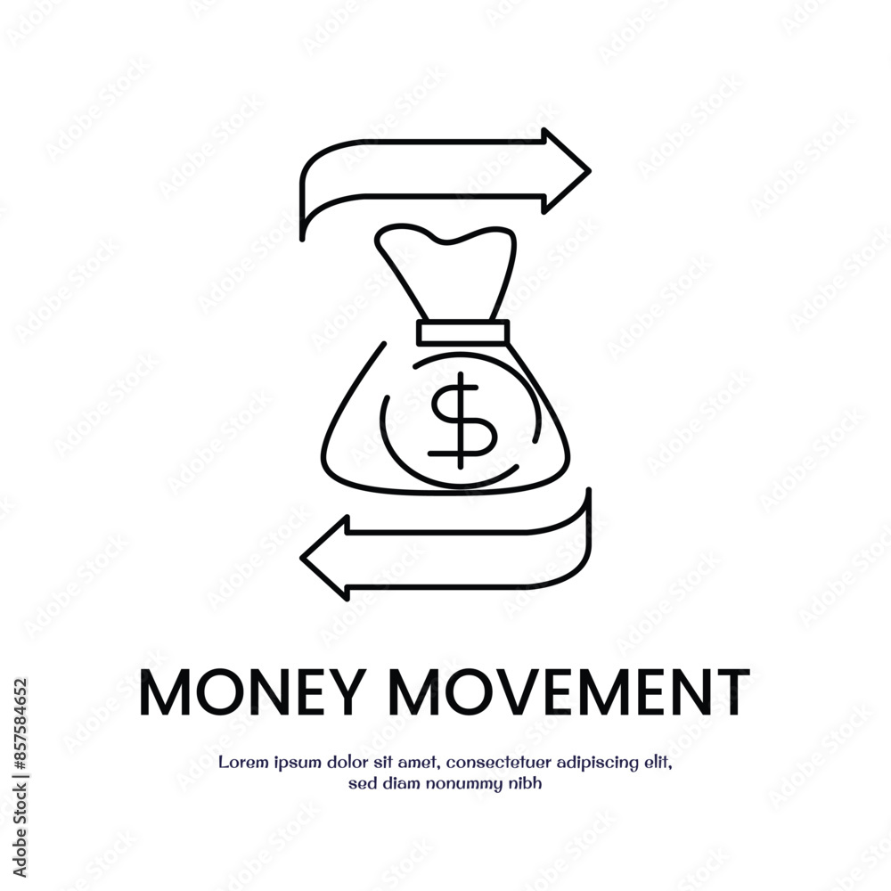 money circulation thin outline icon vector design good for web or mobile app money circulation thin outline icon vector design good for web or mobile app