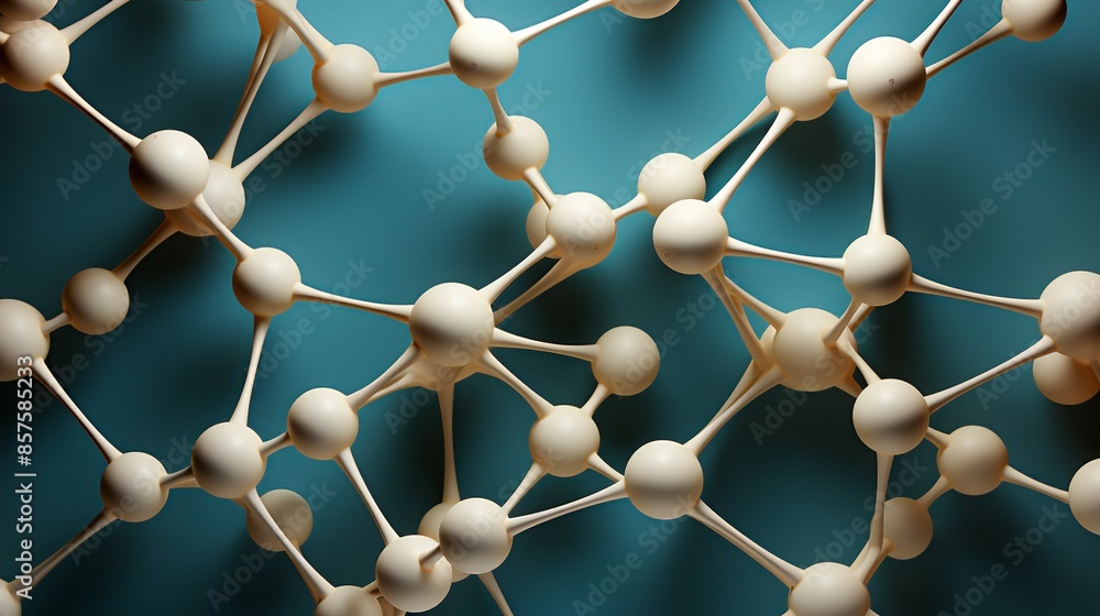 A meticulously crafted paper representation of a molecular structure emerging from a geometric lattice, showcasing the precision and creativity in biotechnology art. Illustration, Minimalism, A meticulously crafted paper representation of a molecular structure emerging from a geometric lattice, showcasing the precision and creativity in biotechnology art. Illustration, Minimalism,